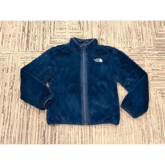 The North Face girls youth medium 10/12 REVERSIBLE soft fleece WARM blue coat